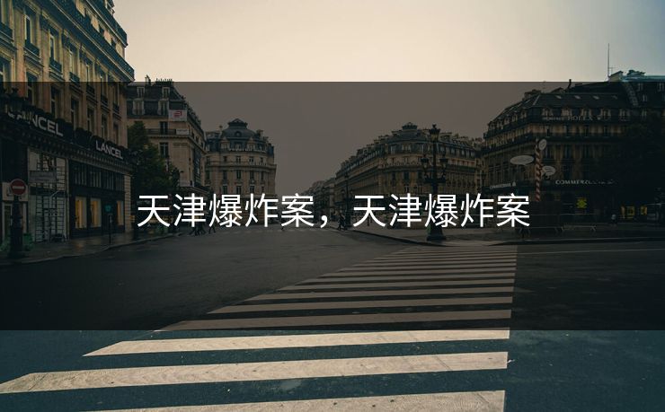 天津爆炸案，天津爆炸案