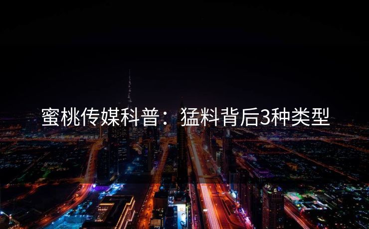 蜜桃传媒科普:猛料背后3种类型 第1张 蜜桃传媒科普:猛料背后3种类型 第1张