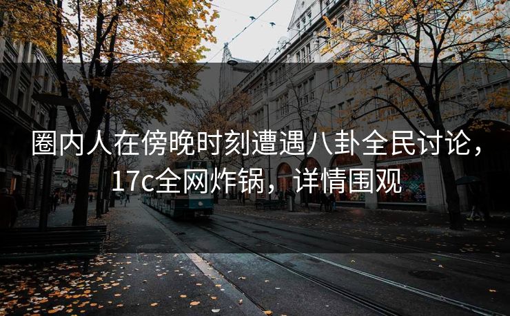 圈内人在傍晚时刻遭遇八卦全民讨论,17c全网炸锅,详情围观